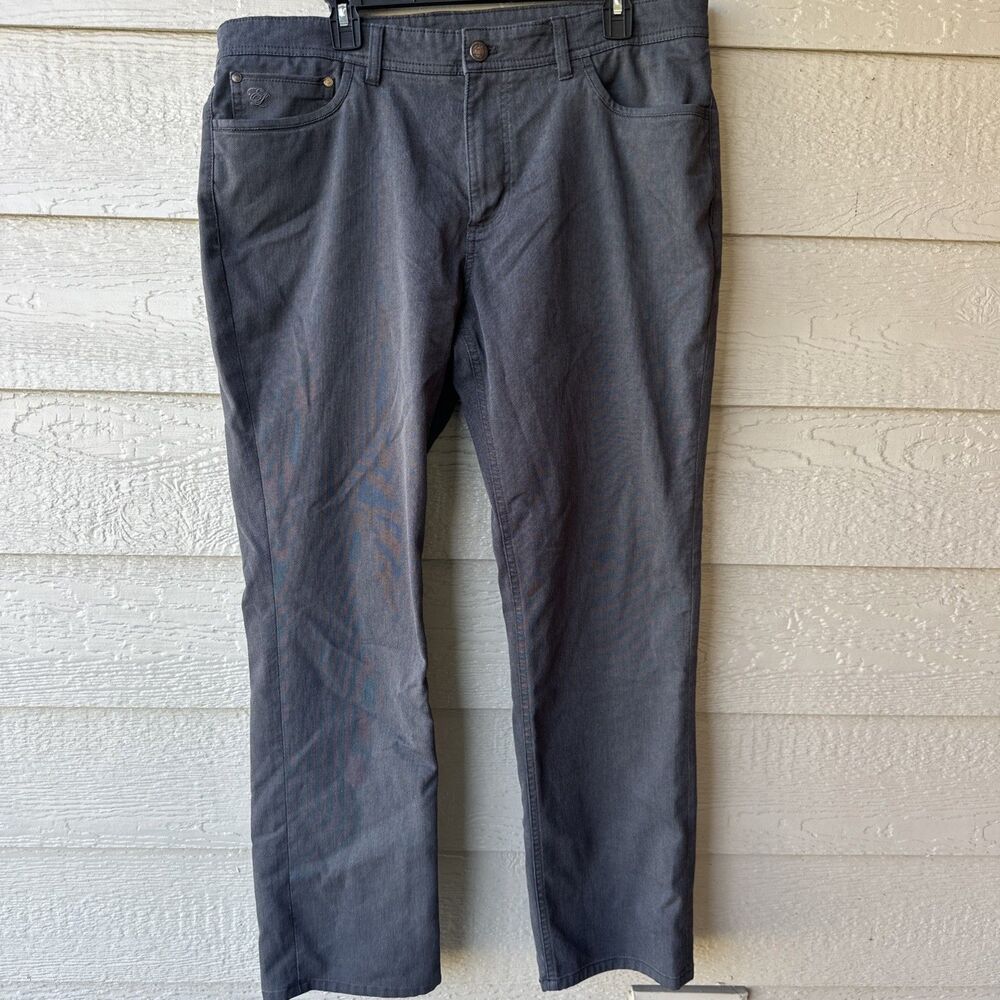 English Laundry Mens Gray Tech Stretch Pants 1011187 38x32 Straight Fit Trousers